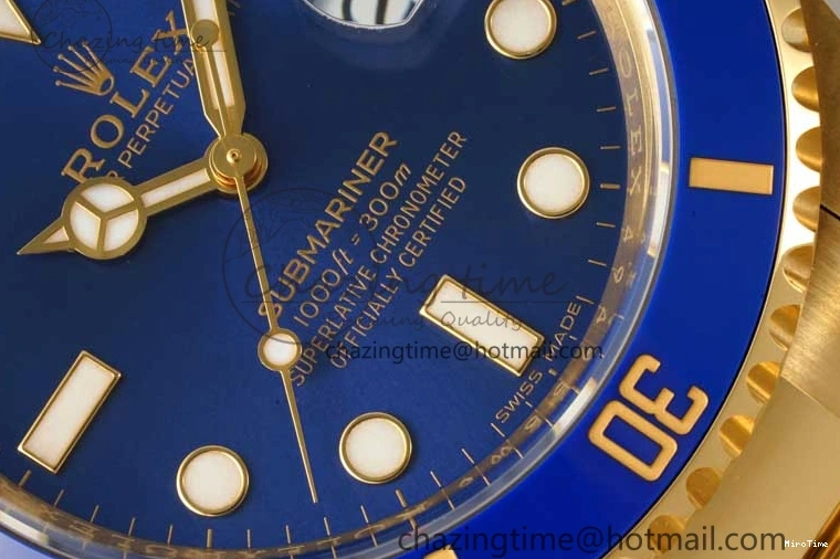 MiroTime 0220 EasyMatch Submariner 116618 LB Blue Ceramic YG Plated 904L Steel Clean 1:1 Best Edition VR 2092